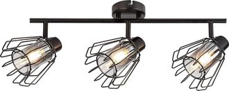 Rabalux Plafoniera Industriale Nera 3 Luci E14 Emerencia Rabalux
