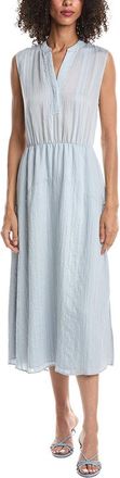 Vince Drapey Stripe Tiered Maxi Dress