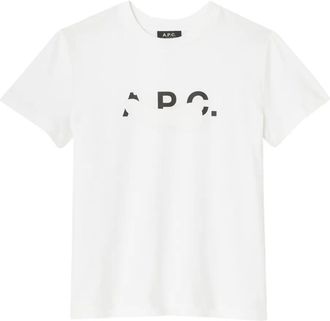 A.P.C. T-shirt met logoprint - Wit