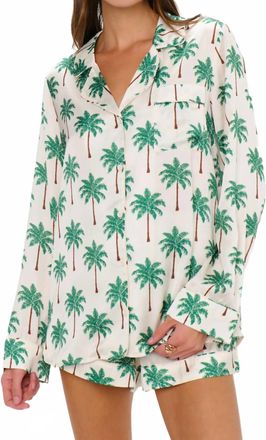 Show me your Mumu Womens Favorite Pj Set In Palm Tree Silky