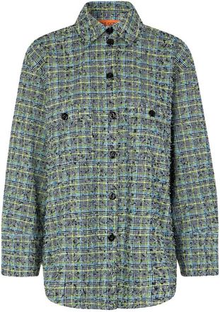 Stine Goya Geruite Phoenix Shirt - Dames - Overhemden - Groen - M - Polyester - Overhemden
