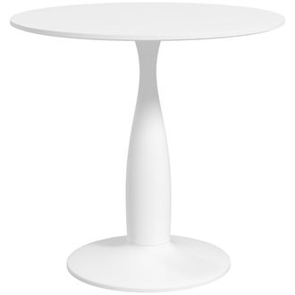 HOMCOM Round Dining Table with Steel Base for Living Room - Dining Room | TJ Hughes