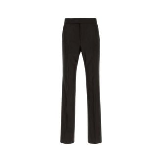 Tom Ford Pantaloni Colbert a vita alta con righe in raso e twill spezzato - - Trousers - Uomo - Nero - M