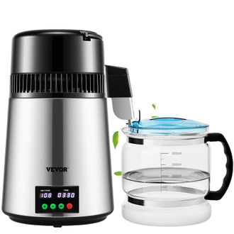 OEM Destilador De Agua, Capacidad De 4 Litros, Pantalla T&aacute;ctil, Color Plata