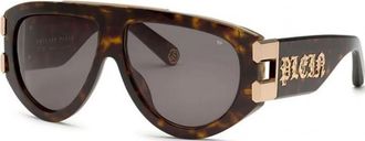 Philipp Plein Mens SPP127V 60 0722 Sunglasses - Brown - One Size
