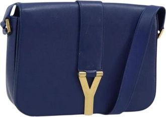 Saint Laurent Pre-owned Vintage Schoudertas - Dames - Vintage Schoudertas - Blauw - ONE Size - Leer - Vintage