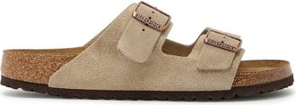 Birkenstock Arizona Brushed Suede Sliders - Taupe - 44 (IT44 / UK10)