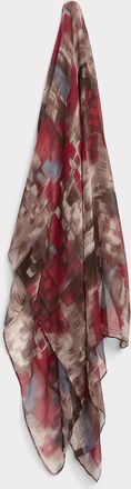 Simons Womens Abstract painting lightweight scarf