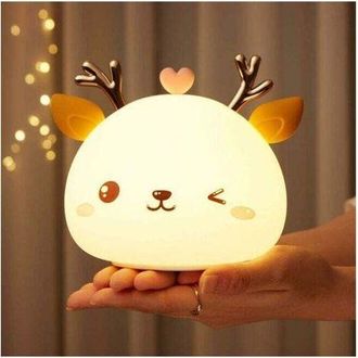 OEM Luz Nocturna Para Beb&eacute;s, Luz Nocturna Led Recargable Para Ni&ntilde;os, L&aacute;mpara De Mesita De Noche, 7 Colores, Port&aacute;til De Silicona, L&aacute;mpara Multicolor Con F
