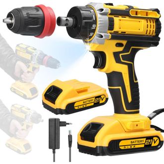 OEM Taladro De Litio 2 En 1 De 21 V, Destornillador El&eacute;ctrico, Herramienta El&eacute;ctrica Multifunci&oacute;n, Motor Sin Escobillas, Pr&aacute;ctico Destornillador Para Elec