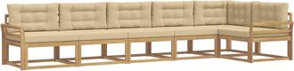 vidaXL Conjunto De Sof&aacute;s De Exterior 4 Uds. Y Beige Poli&eacute;ster Vidaxl