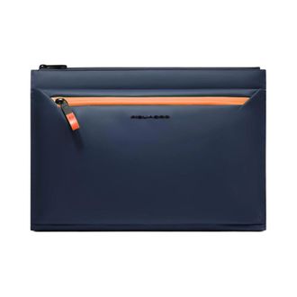 Piquadro Tassen, Heren, Blauw, ONE Size, Polyester, Corner Rubber i Pad Clutch
