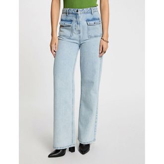 Morgan Wijde jeans met hoge taille