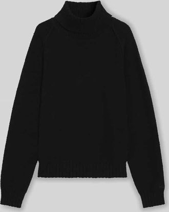 HUGO BOSS Regular Fit Rollkragenpullover aus Baumwoll-Mix Modell SAN RUDI in Black, Größe XL