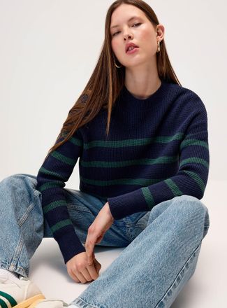 Twik Womens Oversized striped sweater