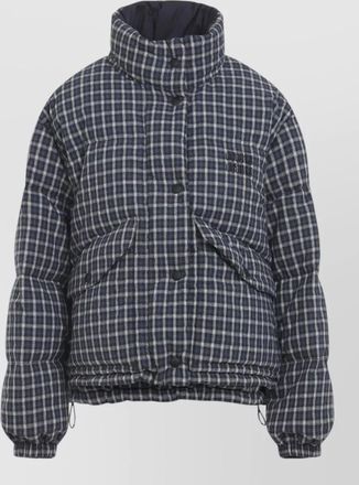 Miu Miu checked reversible down puffer jacket