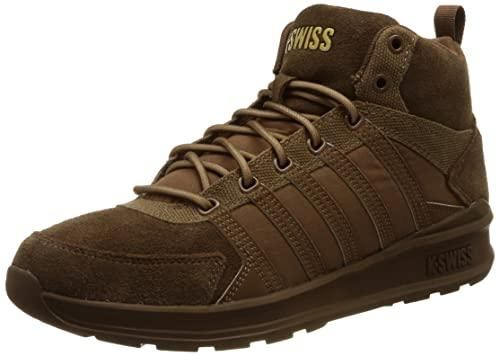 Baskets K-Swiss Rinzler Pour Homme - Marron - Taille 45 EU - Dessus Cuir - Semelle Caoutchouc