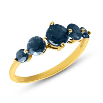 MAX + STONE 10k Yellow Gold Journey Gemstone Dainty Statement Birthstone Ring