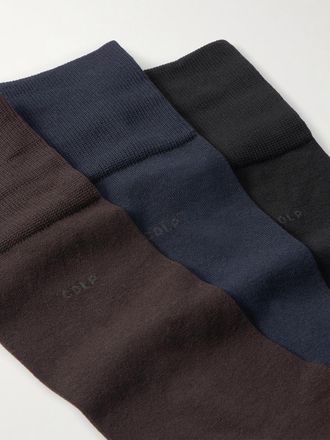 CDLP Pack of Six Cotton-Blend Socks