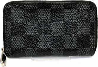 Louis Vuitton Black Damier Graphite Damier Graphite Coin Purse/Coin Case (Pre-Owned)