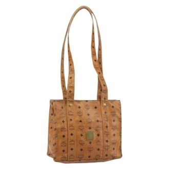 MCM Pre-owned Canvas Schoudertas - Dames - Pre-owned - Bruin - Maat: ONE Size