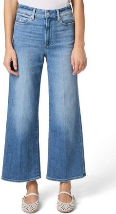 Paige Anessa High Waist Wide Leg Jeans in Vinovibes at Nordstrom, Size 34
