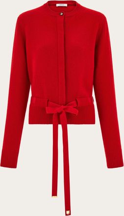 Ferragamo Donna Cardigan con cintura Rosso