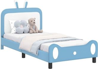 vidaXL Cama Para Ni&ntilde;os Con Cabecero Con Cabecera Azul 90 X 190 Cm Pu Vidaxl