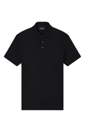 Emporio Armani CONTRAST COLLAR POLOSHIRT Size: XXL, colour: BLACK