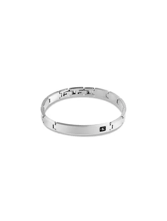 Calvin Klein Mens Smooth Link Curved Bracelet - Metallic - OS