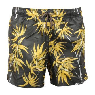 Sundek Green Beachwear Printed Boards Pine - male - Sundek - Beachwear - Multicolor - 2XL - Swimwear