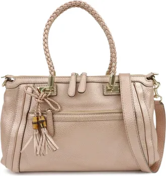 Gucci Bella Convertible Top Handle Leather Pink Leather Handbag (Pre-Owned)