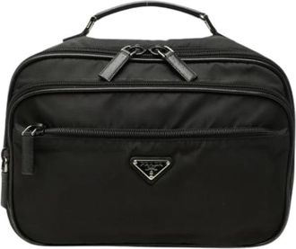 Prada Pre-owned Vanity Bag - Dames - Vintage Handtas - Zwart - ONE Size - Nylon - Vintage
