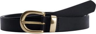 Sunflower Klassieke messing riem - Zwart - Dames - Riemen - Zwart - ONE Size - Leer - Accessoires