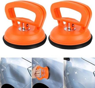 OEM Ventosa Para Abolladuras De Coche, Extractor De Ventosa De Alta Resistencia (juego De 2 Piezas), Ventosa De Vac&iacute;o, Ventosa De Goma, Naranja, M