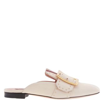 Bally Janesse Studded Leather Mules, Brand Size 35 ( US Size 4.5 )