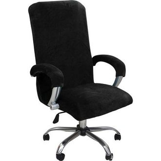OEM Funda Para Silla De Oficina Con Reposabrazos, Terciopelo Suave, Color Liso, Extra&iacute;ble Y Resistente, De Tejido El&aacute;stico, Para Silla Giratoria De Oficin