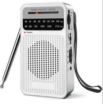 OEM Radio Port&aacute;til Am/fm Ulisem, Radio De Transistores Con Potente Altavoz, Conector Para Auriculares, Funciona Con 2 Pilas Aa Para Una Recepci&oacute;n De Largo