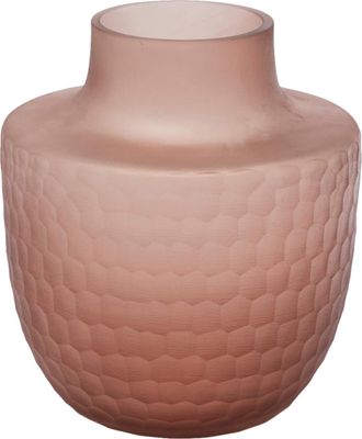 Schubiger M&ouml;bel Vase Glas Antik Rosa H: 29 cm