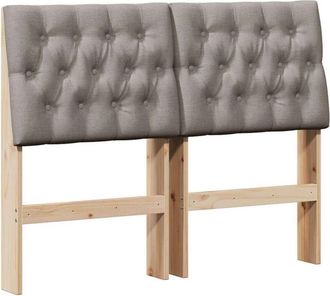vidaXL Cabecero Tapizado Taup&eacute; 120 Cm Madera De Pino Macizo Vidaxl