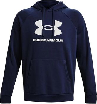 Under Armour Heren Rival Fleece Hoodie Blauw - Heren - Hoodies - Blauw - S - Katoen - Hoodies & sweatvesten