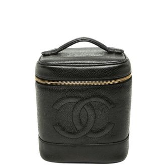 Chanel Black Grained Calfskin Vanity Bag (Pre-Owned)