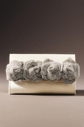 Olga Berg Stella Rosette Clutch Bag