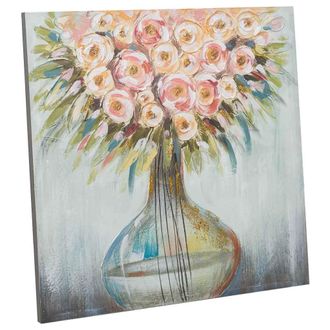Wanderlust Deco Wanderlust Deco - Cuadro Pintado A Mano Con Relieve Blanco 80x80x3