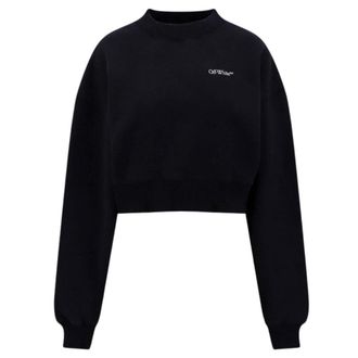 Off-white Off White Dames/Dames Voor Alle Boeken Cropped Sweatshirt (Zwart)