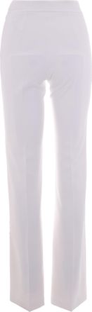 Elisabetta Franchi Womens Trousers Ivory Polyester