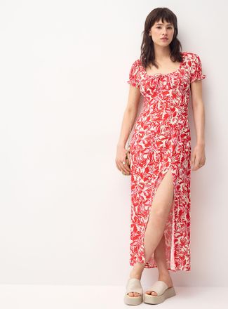 Twik Womens Crinkled-effect maxi dress