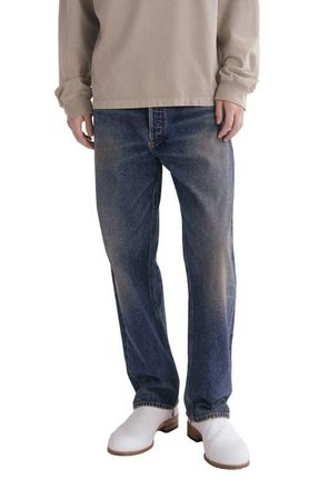 A Gold E 90s Mid Rise Relaxed Straight Leg Jeans in Kismet Dark Tinted Indigo at Nordstrom, Size 36