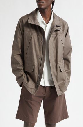 Herno Storm System Long Jacket in Taupe at Nordstrom, Size 38 Us