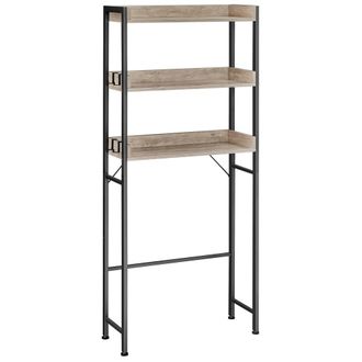 Vasagle Estanter&iacute;a de inodoro de 63 x 25 x 165 cm de color greige y negro